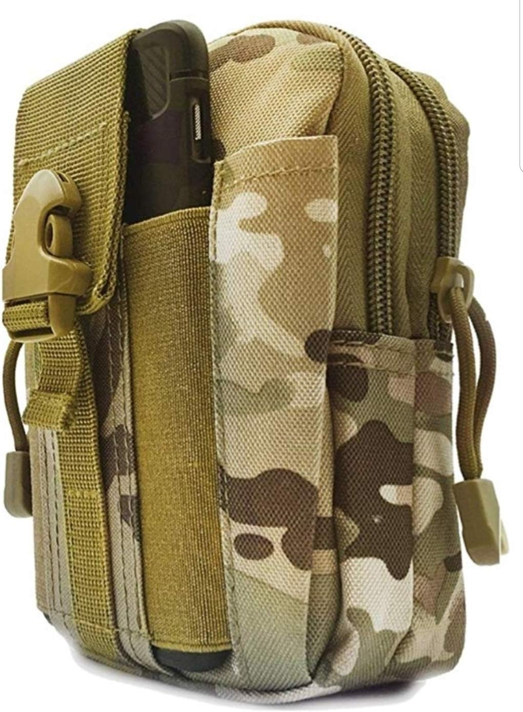 Compact Survival Kit EDC Pocket Knife Tactical Pen Flashlight Camo Molle