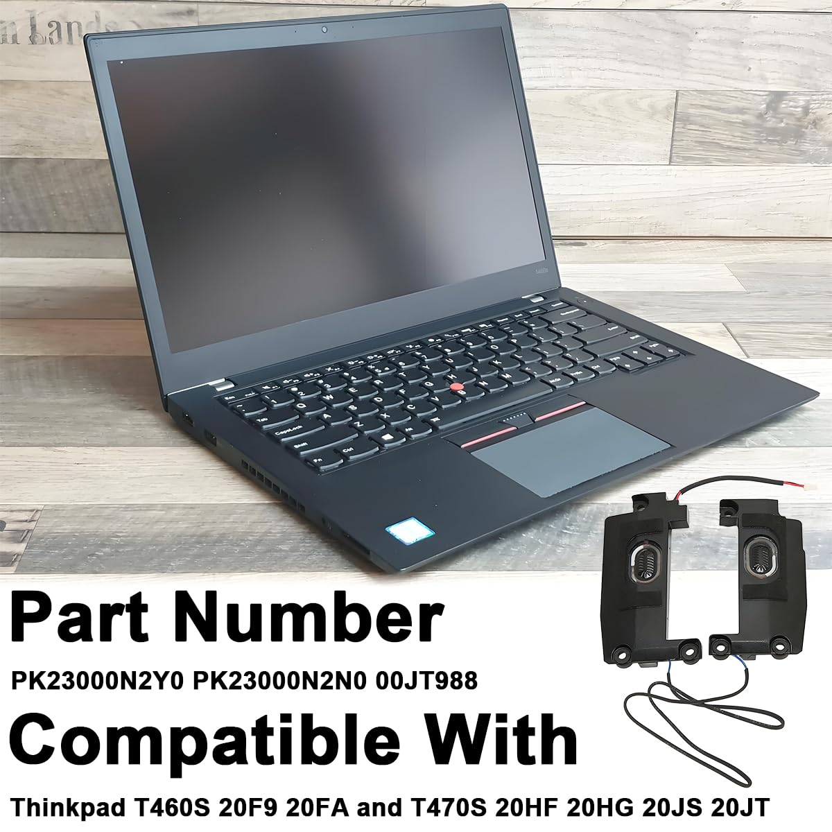 Altoparlante Interno per Laptop per Lenovo Thinkpad T460S 20F9 20FA T470S 20HF 20HG, Altoparlanti integrati Sinistro e Destro PK23000N2Y0 PK23000N2N0 00JT988 Audio HiFi