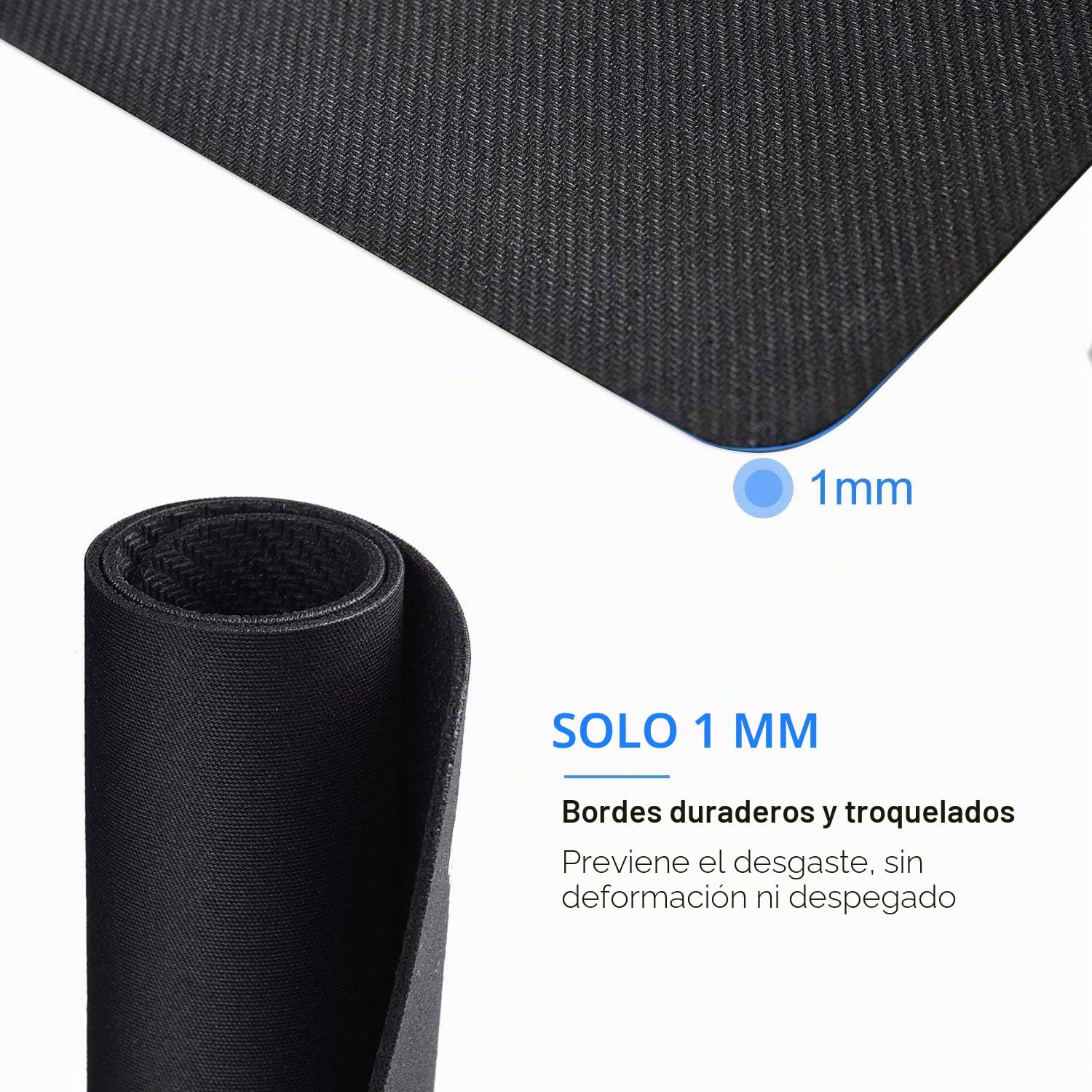 cimetech Alfombrilla Ratón,Mouse Pad,Fibra Extrafina Alfombrilla para Computadora con Base de Goma Antideslizante, para Ratón con Cable o Inalámbrico PC/Mac, 23x18x0.1cm, Ultradelgado Negro