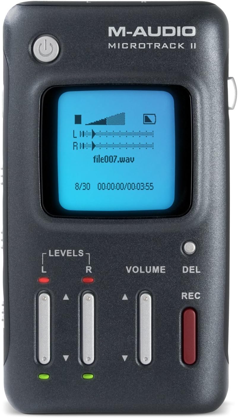 M-Audio 9900-52278-00 MicroTrack II 2-Channel Recorder - International Version