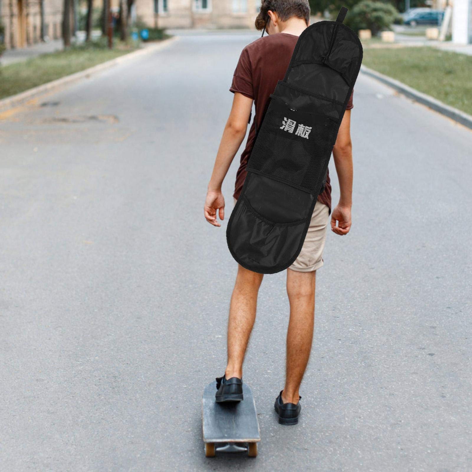 Borsa da skateboard, custodia da trasporto per skateboard, borsa da trasporto longboard impermeabile, borsa da trasporto per skateboard, zaino da skateboard per skateboard da 31 32 pollici