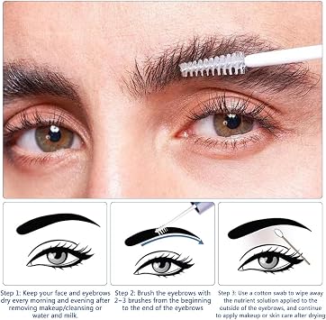 Eyebrow Growth Serum, HOVCEH Eyebrow Serum Growth Rapid B-row, Eyebro-w Conditioning Enhancing Seru-m for Thicker, Fuller and Healthier Looking, B-row Grow-th Seru-m, 3ml