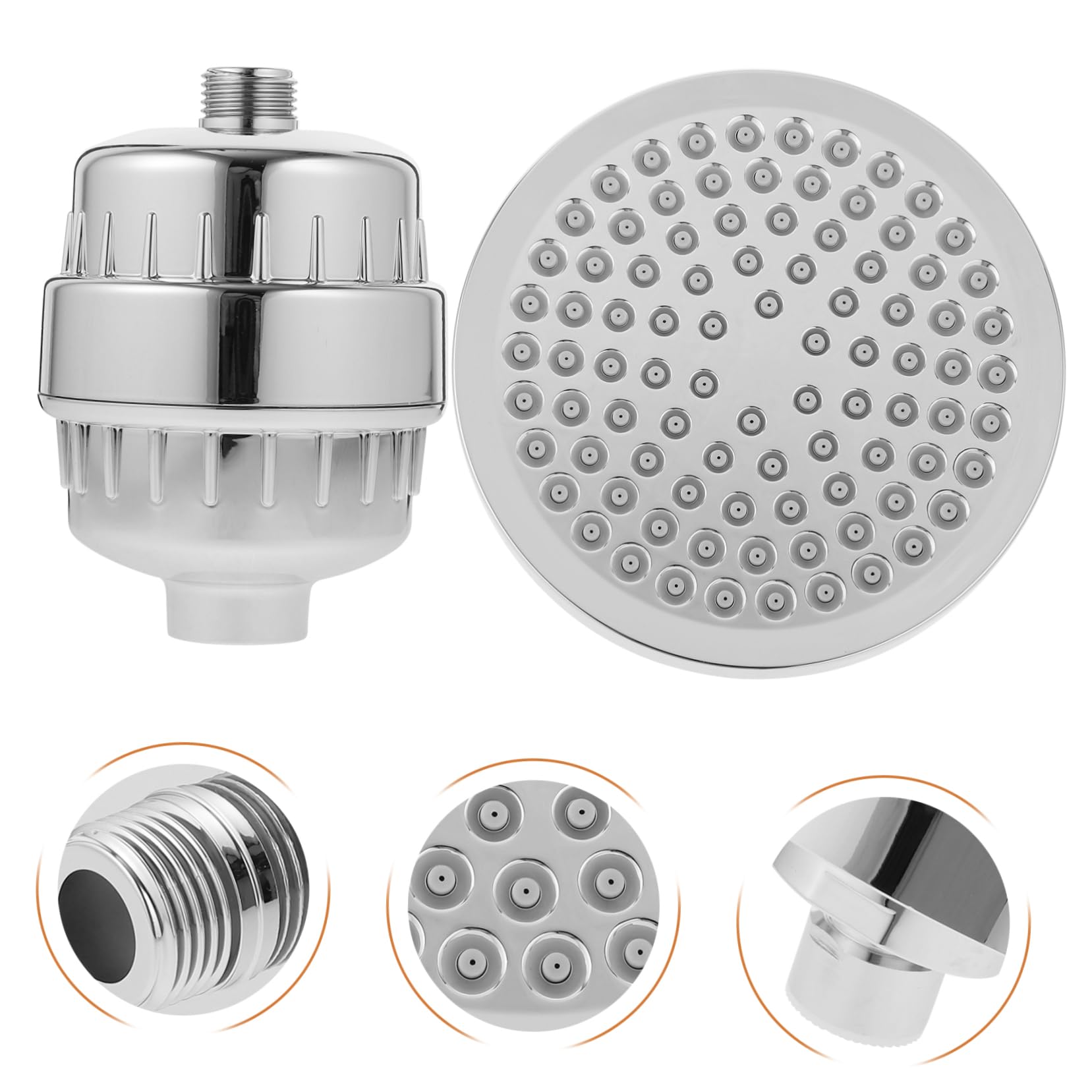 Mipcase Pommeau De Douche Filtrant avec Filtre Anti-calcaire Rotation Et Filtration Multicouche pour Eau Purifiée