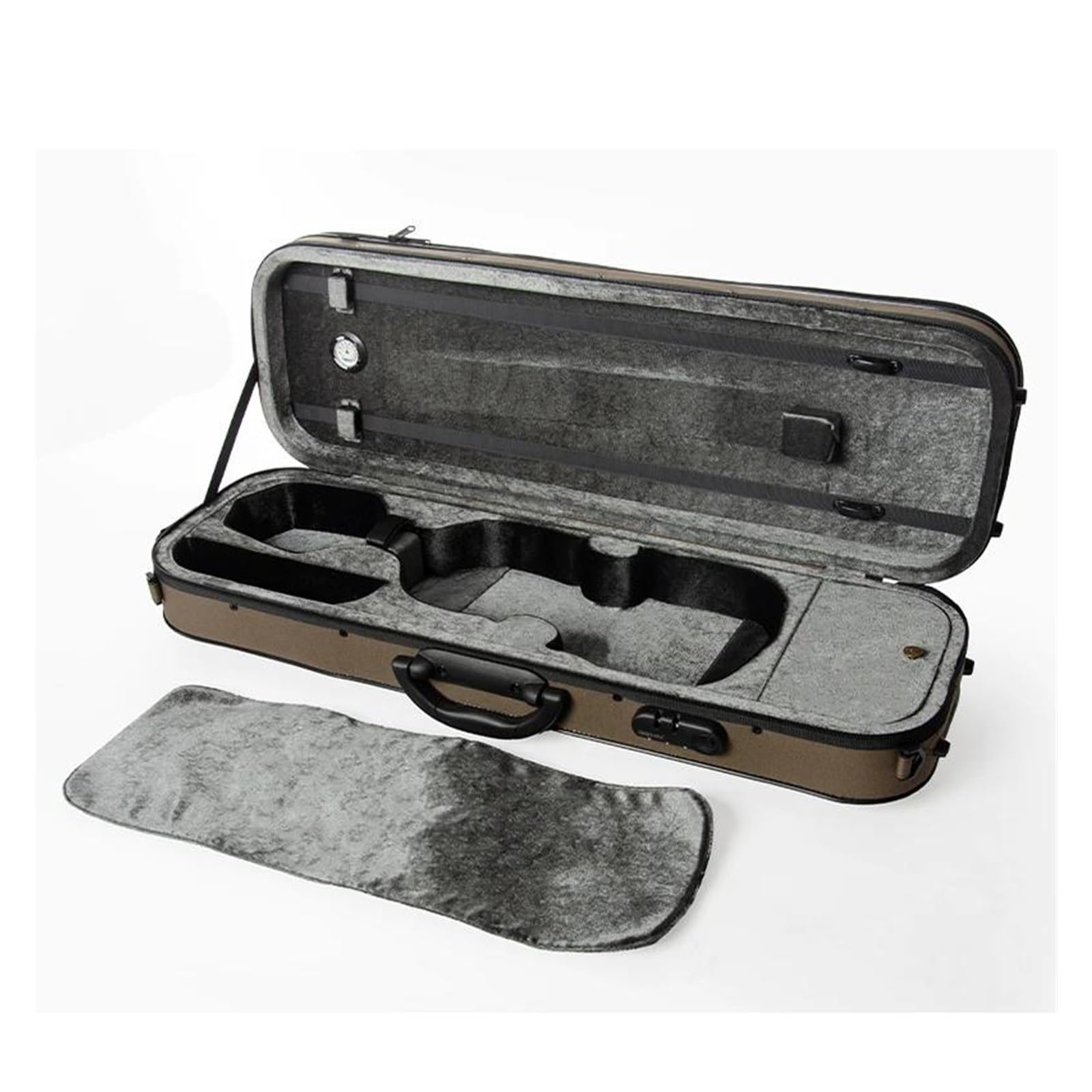 Violinkoffer Rucksack Wasserfester, Leichter Violinenkoffer Aus Segeltuch 4/4-Größe Rechteckig Mehrfarbig Neuer Stil Mit Zahlenschloss(Black)