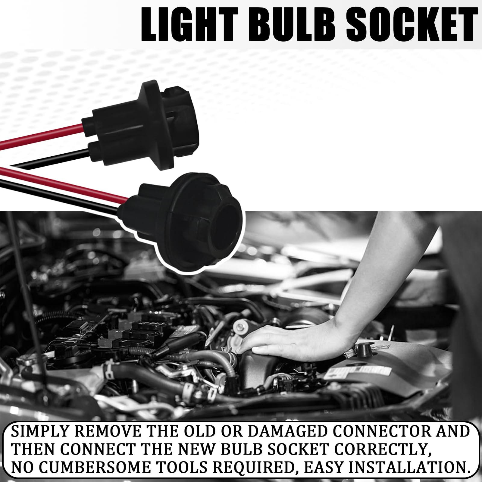 Car Truck Side Marker Socket 5PCS 194 T10 Bulb Socket With Wire Pigtail ...