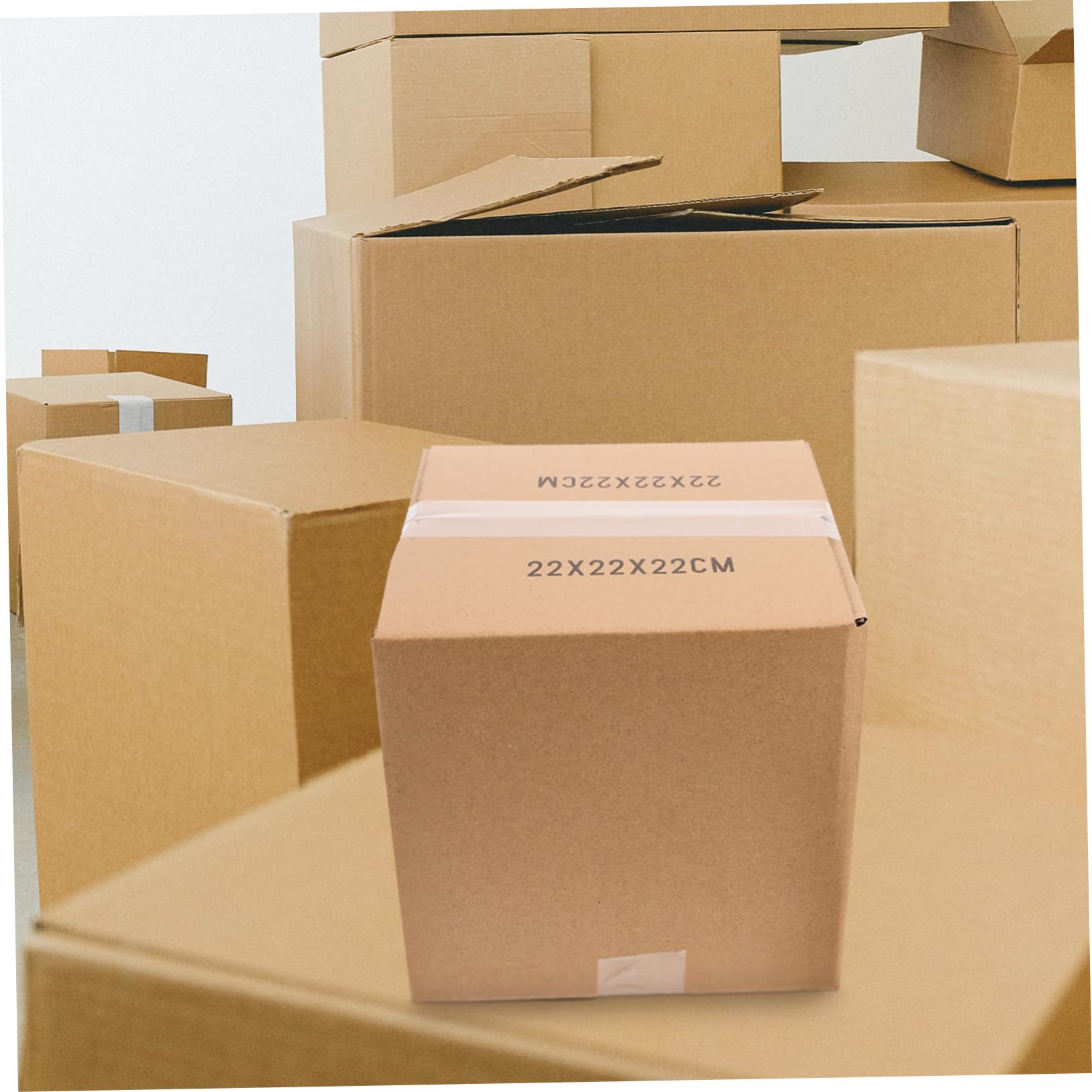 NUOBESTY 5 Stück Braune Kartonverpackungen aus Papier Quadratische Umzugskartons Robuste Verpackungsmaterialien zum Transportieren und Einfachen Tragen