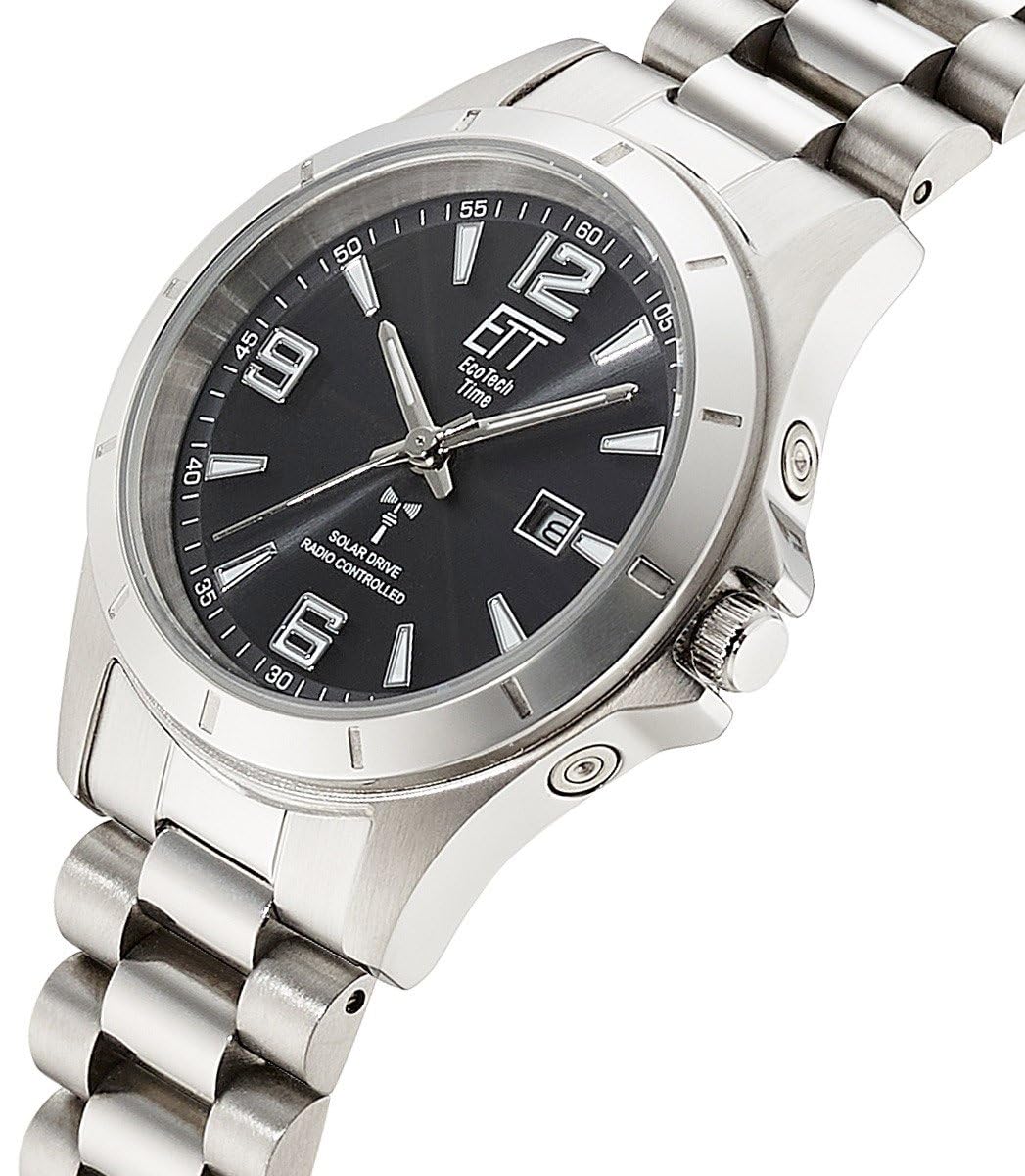 ETT Eco Tech Time Funk Solar Damen Uhr Analog mit Edelstahl Armband ELS-11674-22M