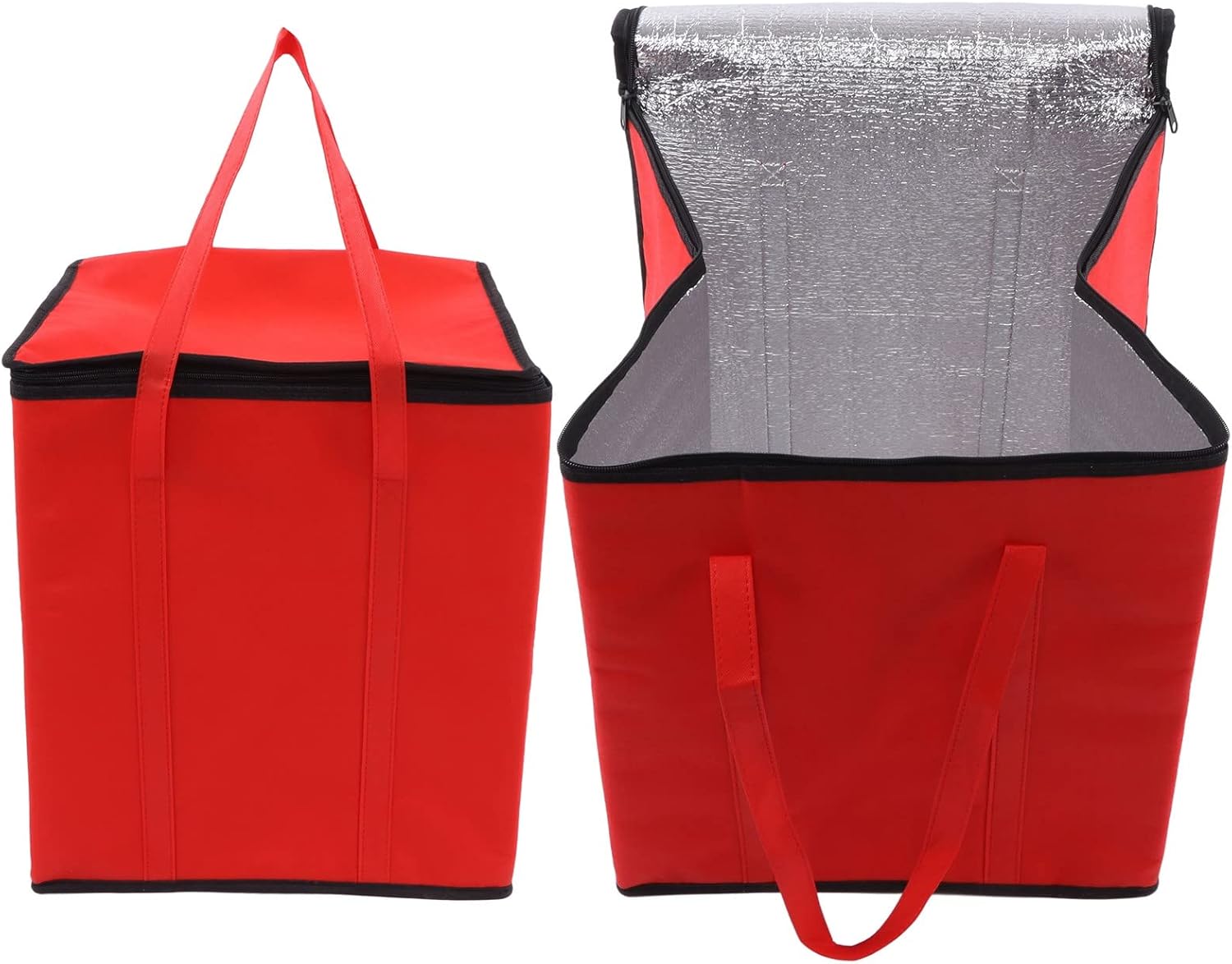 Gavigain Insulated Catering Bag, Portable Pizza Delivery Bag Large Capacity Thermal Insulation Oil Proof Door Dash Catering Bag for Car, Camping (2 inches higher (40 * 40 * 45CM))