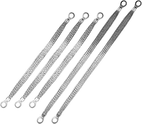 5 correas universales de tierra automotriz, 2 piezas de 13 pulgadas x 12 pulgadas y 3 cables de tierra de cobre de 10 pulgadas x 12 pulgadas,