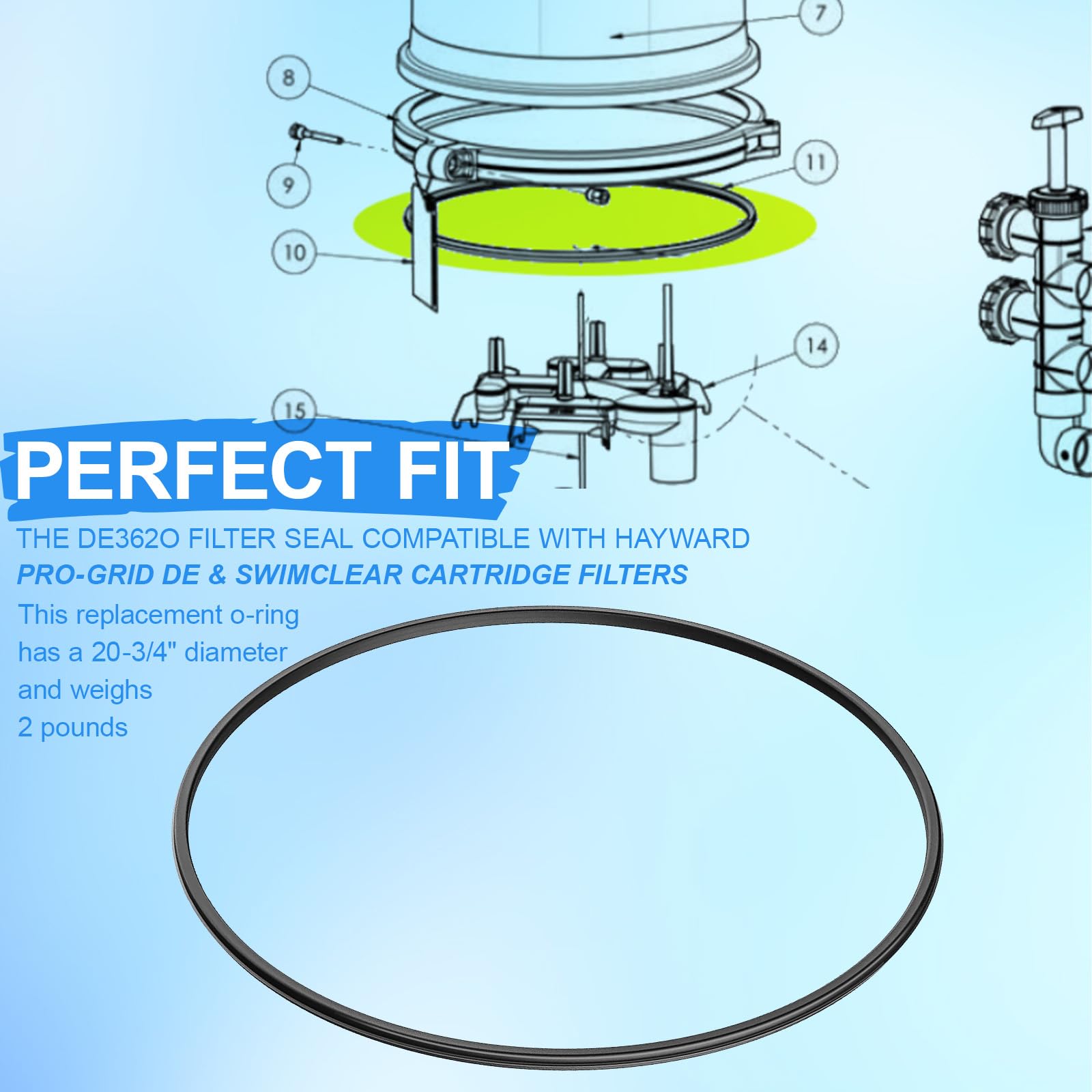 Amazon.com: AQDD DEX2422Z2 Metal Reinforced Seal Replacement for