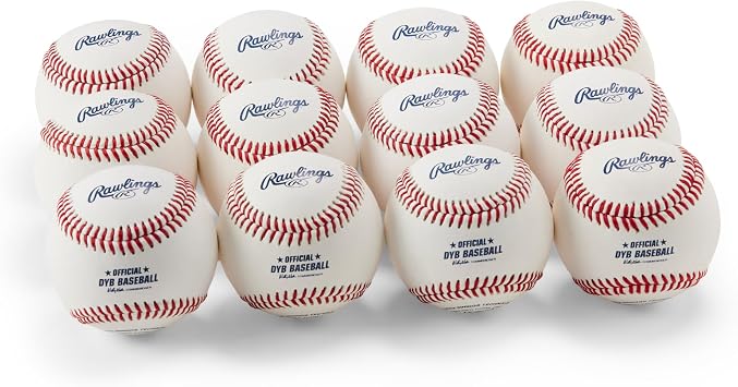 Rawlings | DIXIE YOUTH LEAUGE Baseballs | Tournament Grade | RDYB | Youth/14U | 12 Count