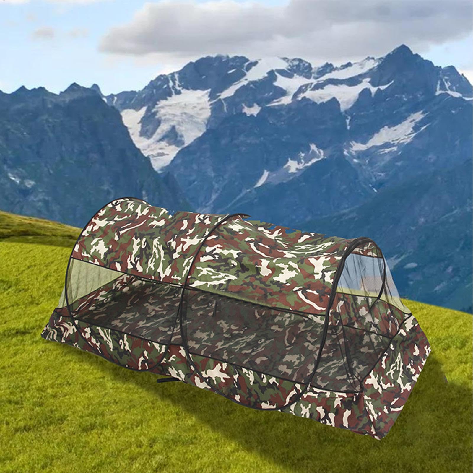 Zanzariera pieghevole – da campeggio con cerniera laterale | Sacco a pelo, zanzariera portatile, accessorio per a rete, compatta e leggera, per avventure all'aperto | zanzariera portatile, accessorio per a rete, compatta e leggera, per avventure all'apert