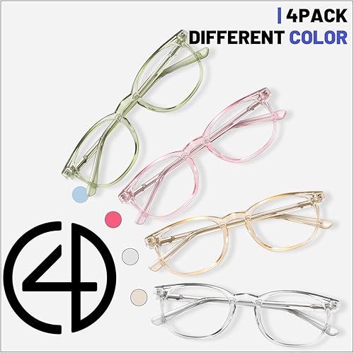 Miniatura 3 de Gafas de lectura para mujeres y hombres con montura cuadrada ovalada con bisagra de resorte, anti UV y antideslumbramiento