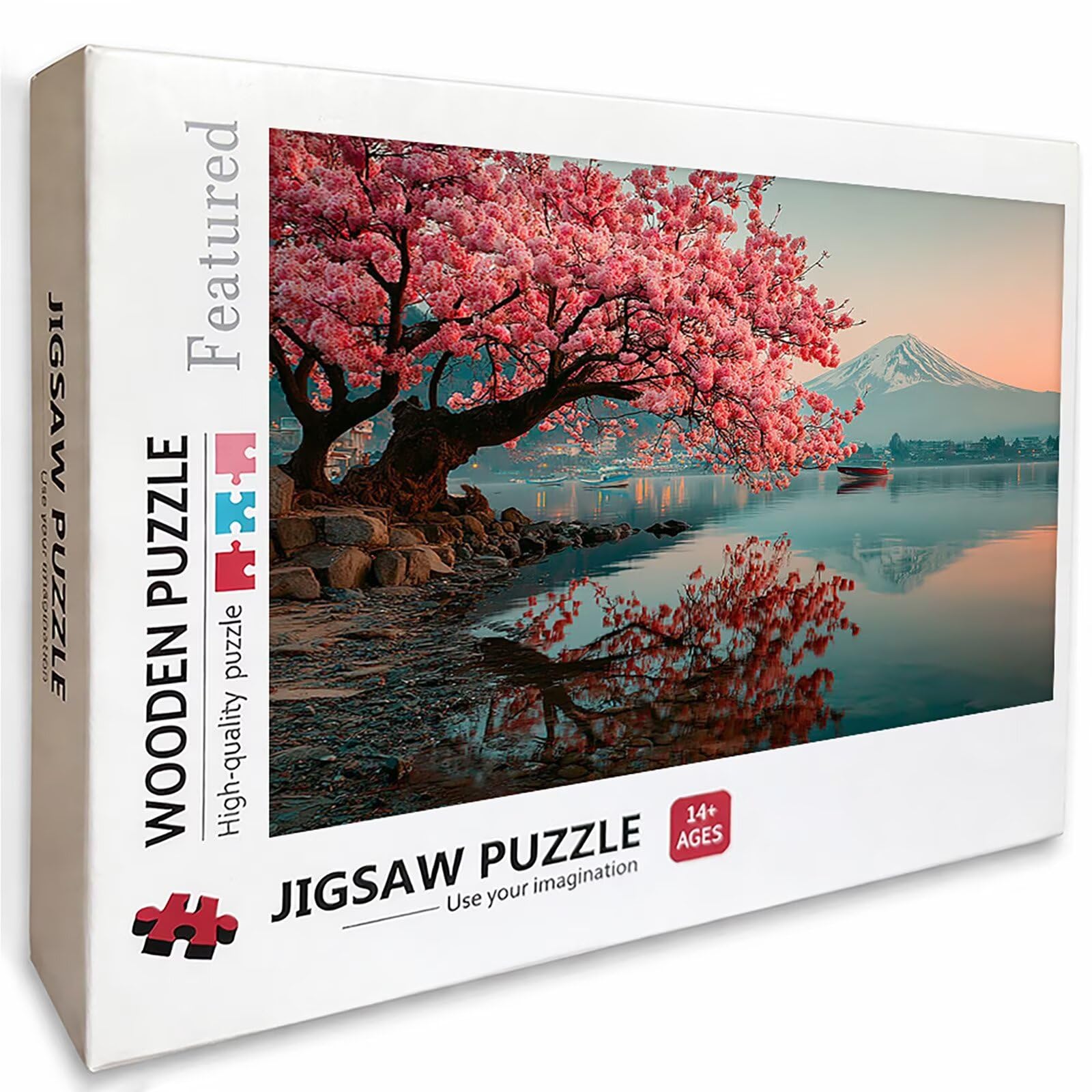 Puzzle Sztuka z pudełkiem Góra Fuji, drzewo puzzle drewniane 3000 sztuk dorosłych 122 x 81 cm, klasyczna gra DIY, zajęcia rozrywkowe o wysokim stopniu trudności, układanka dla całej rodziny, prezent