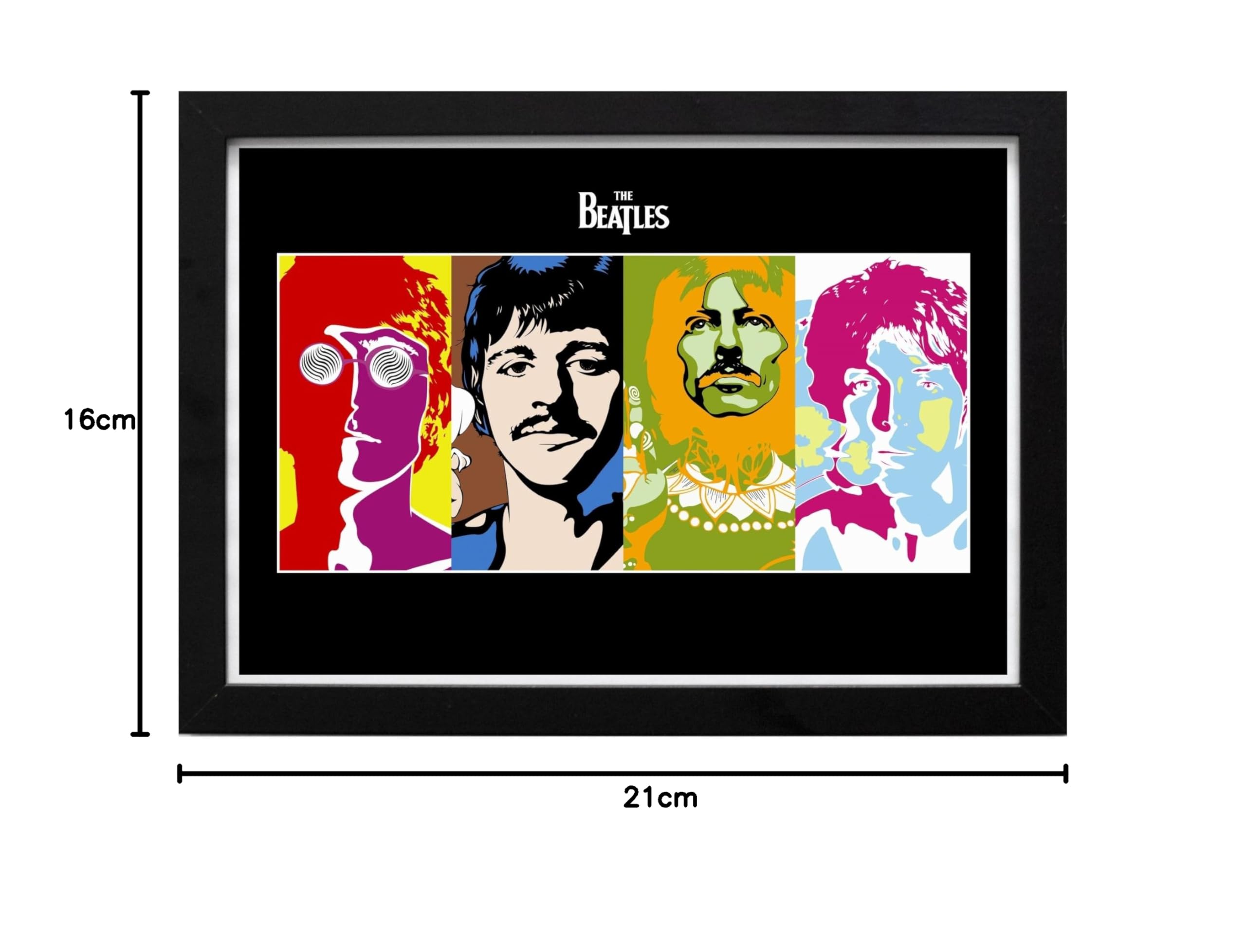Iconic The Beatles Psychedelic A5 Framed Art Print Wall Art