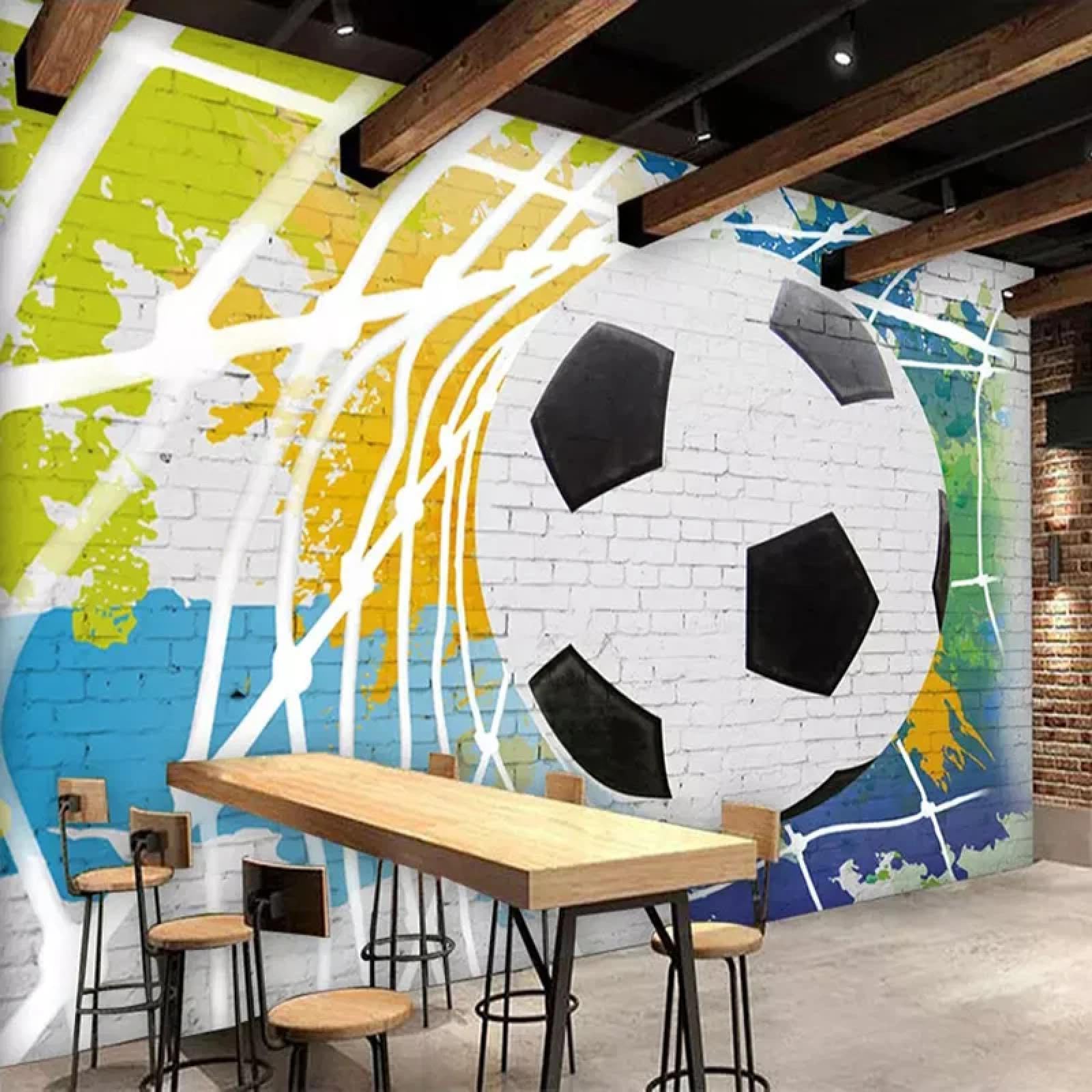 Photo murale football 3d poster géant dessin animé chambre enfant
