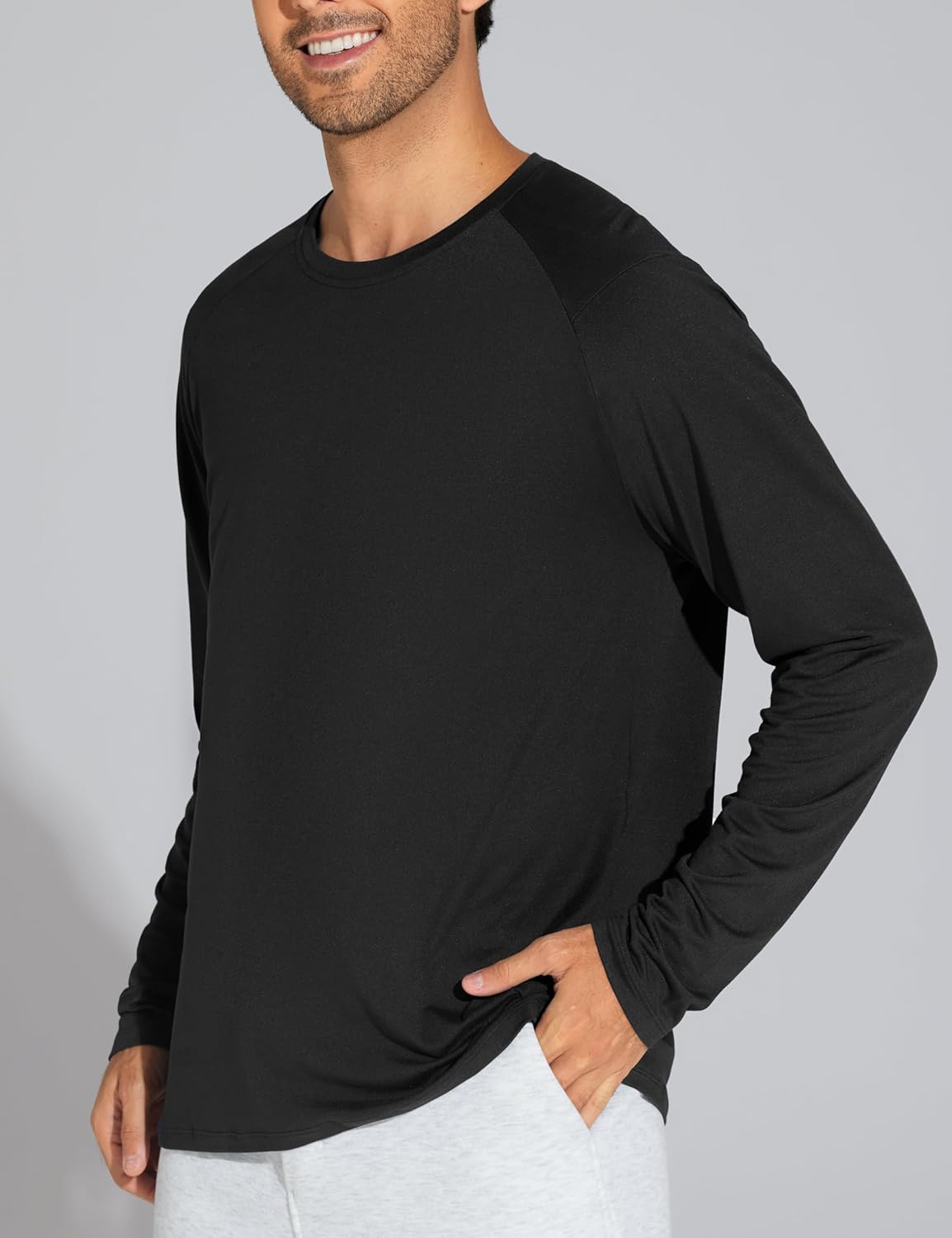 THE GYM PEOPLE Men's Long Sleeve Soft Workout Shirts UPF 50+ Fall Lightweight Athletic Pullover Tops for Hiking Running - Image 5