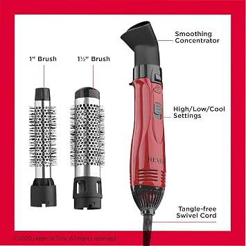 Revlon 1200W Perfect Style Hot Air Kit, 3 Piece Set