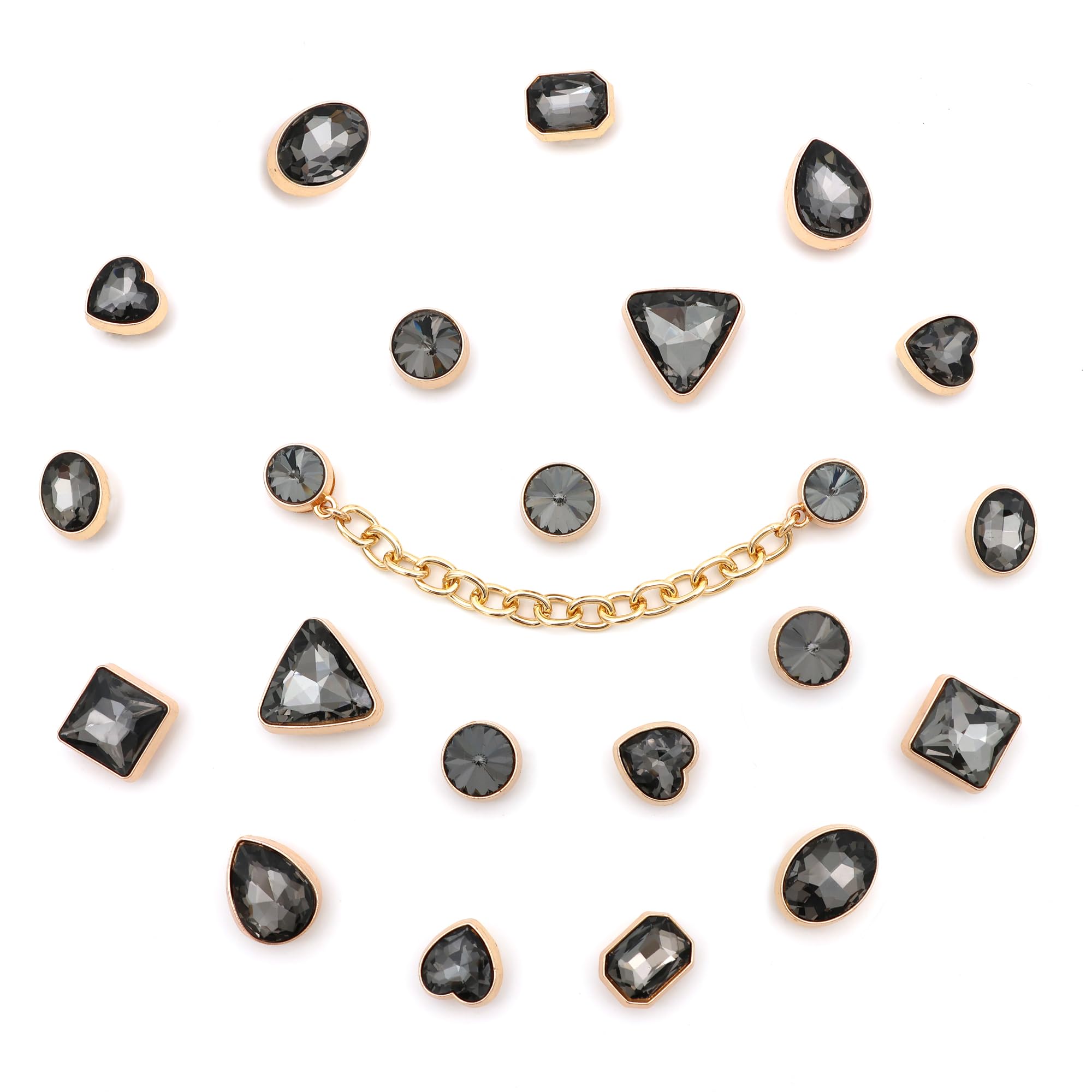 Arugaga Bling Shoe Charms for Girls, Luxury Chain and Cute Jewelry Decoration Accessories for Women Party Birthday Gifts