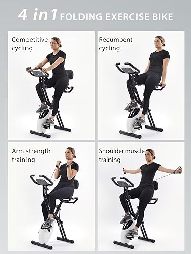 Miniatura 2 de Merax Bicicleta de entrenamiento para el hogar bicicleta estática reclinada 4 en 1 y posiciones verticales de bicicleta de ciclismo para interiores,