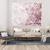 Shrahala Cherry Blossom Flowers Wall Tapestry, Pink and White Cherry Blossom Sakura Flowers Wall Hanging Large Tapestry Decorations Tablecloth Bedroom Living Room Dorm51.2 x 59.1 Inches