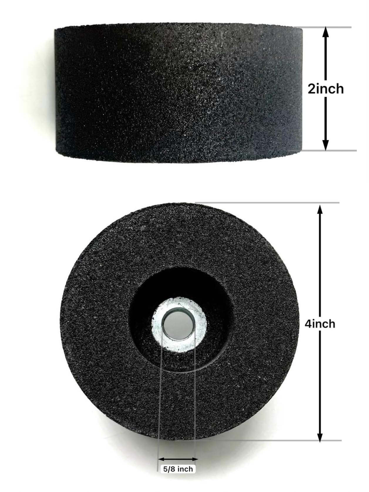 SIGNI 4 Inch Green Grinding Stone with 5/8-11 Thread (1 Pack,80 Grit，4X2X5/8-11)