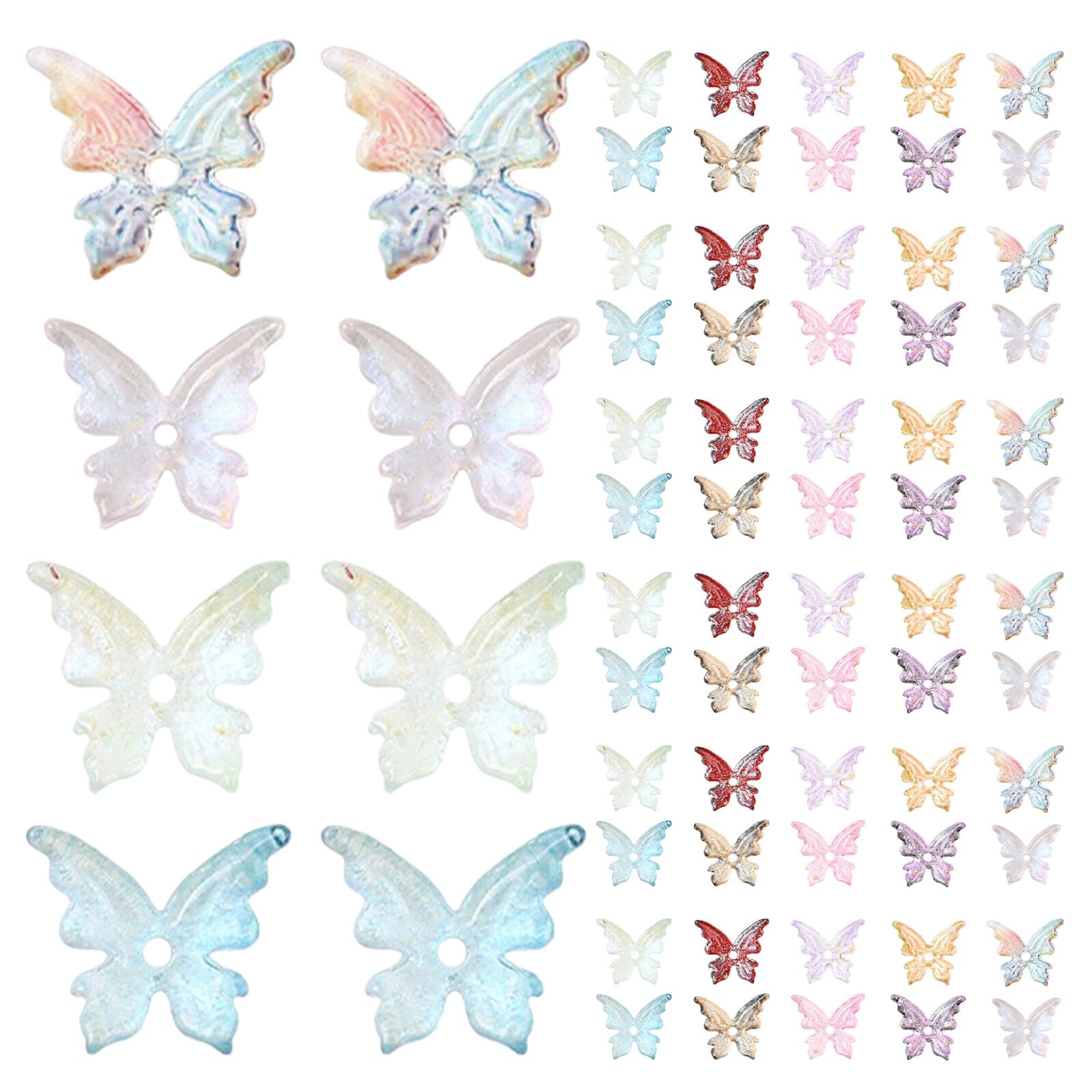 Cuentas de vidrio Mipcase multicolores de 200 g para crear pulseras y collares DIY únicos