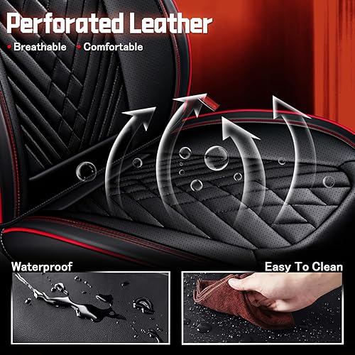 Miniatura 4 de Fundas de asiento de automóvil para MINI Convertible 2013-2024, compatible con bolsa de aire, antideslizante, duradera, funda de asiento de cuero