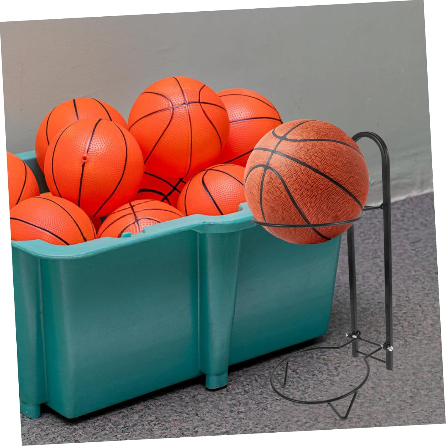 BESPORTBLE Vertical Multi-Layer Storage Mounted Organizer for Basketball Soccer and Volleyball Space-efficient Design for Indoor and Outdoor Use