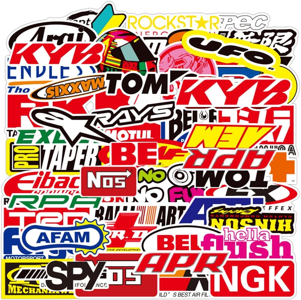 100 pcs/Pack Fashion Motocross Motorcycles Dirt Bike Supercross Stickers No Repetition Sticker Vinyl Cool Skateboard Guitar Travel Case Sticker Water Bottle Laptop Luggage Bicycle Stickers
