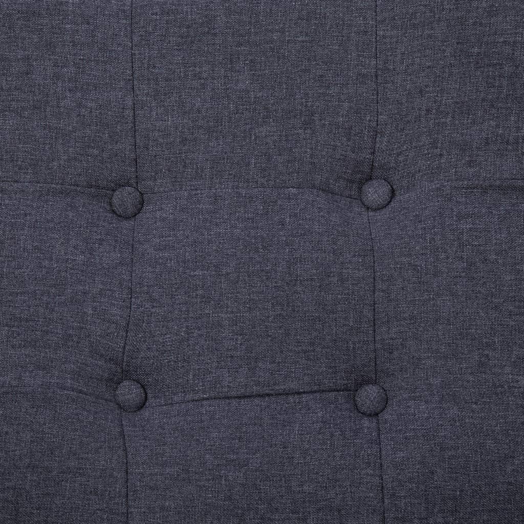 Armchair Dark Gray Polyester Fabric and Steel 2-Seater Sofa Living Room Furniture