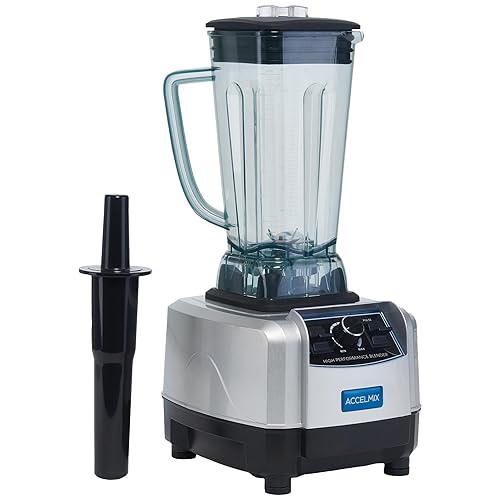 Winco XLB-1000 licuadora comercial de 68 onzas 120V 1450W AccelMix licuadora con controles de paleta