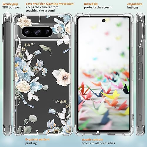 Miniatura 9 de Dcwunk Funda para Google Pixel 8 con protector de pantalla, protección de lente para cámaras, funda protectora suave a prueba de golpes para