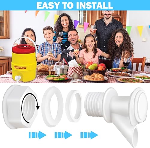 Miniatura 5 de 5 piezas de repuesto de espiga de agua con botón pulsador, grifo de agua reutilizable compatible con enfriador de agua Igloo de 2, 3, 5 y 10