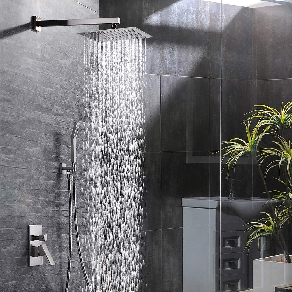 SR SUN RISE Shower Faucets Sets Complete（BND1003) AND Dual 2 in 1 Shower Faucet with Valve(SPC2) Brushed Nickel