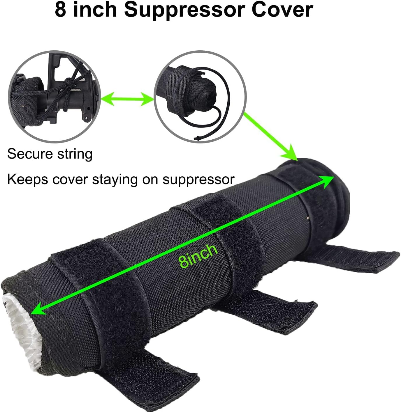8 Inch Heat-Resistant Suppressor Cover with Fire Proof Sleeve Suppressor Wrap High Temp