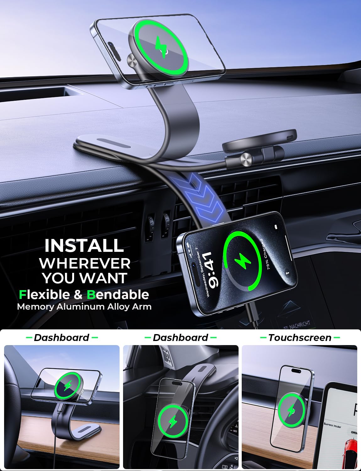 Handyhalterung Auto mit Ladefunktion