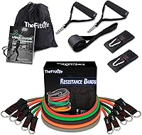 Vista 8 de TheFitLife Exercise Resistance Bands with Handles - 5 Fitness Workout Bands Stackable up to 110/150/200/250/300 lbs, Training Tubes with Large