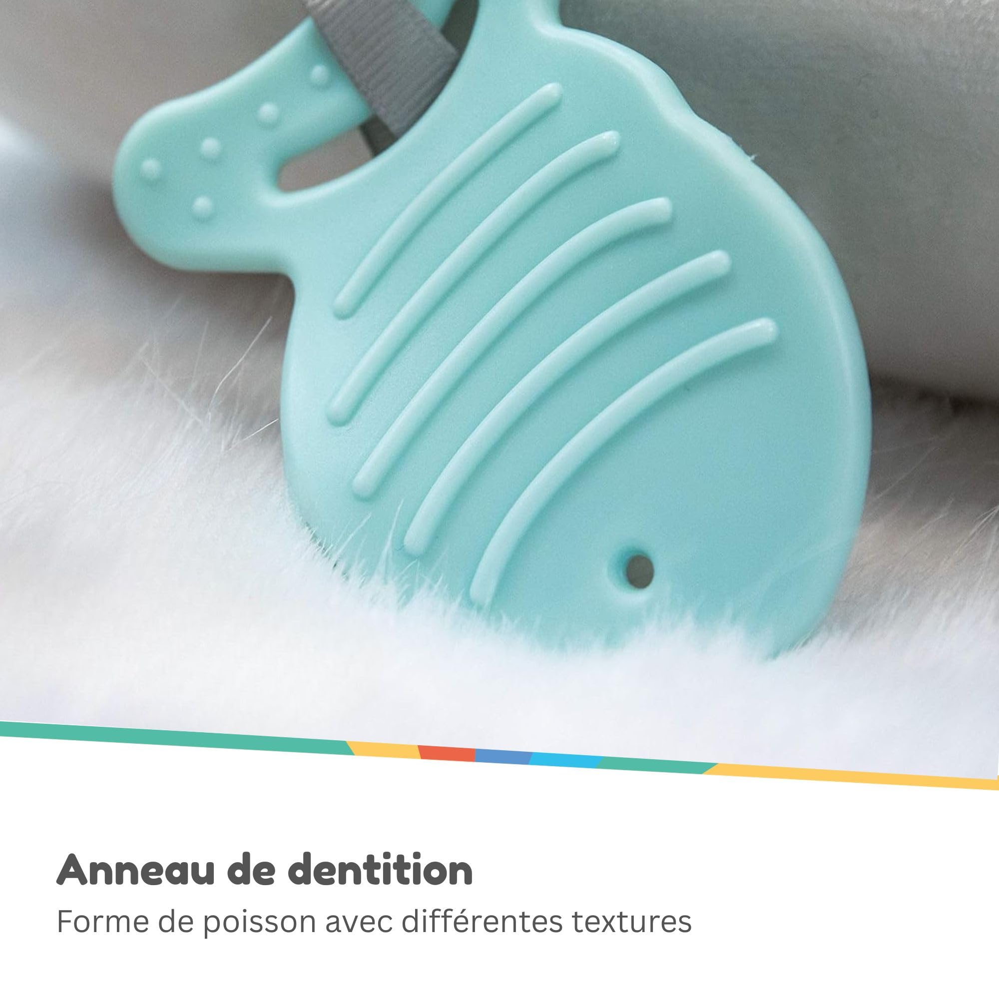 Nuby Coussin Bébé Interactif Little Penguin Tummy Time | Oreiller Sensoriel Pingouin Gris Dès la Naissance