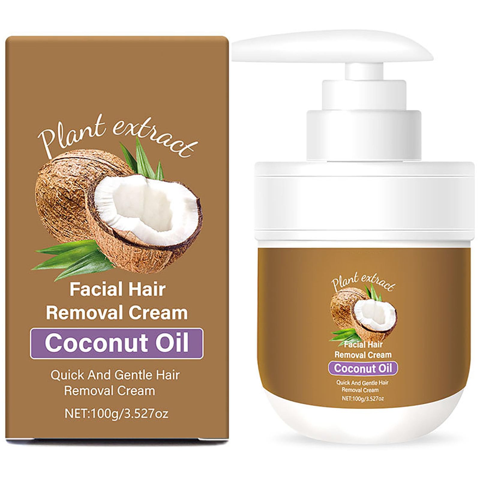 Facial Depilatory Cream, Coconut Formula