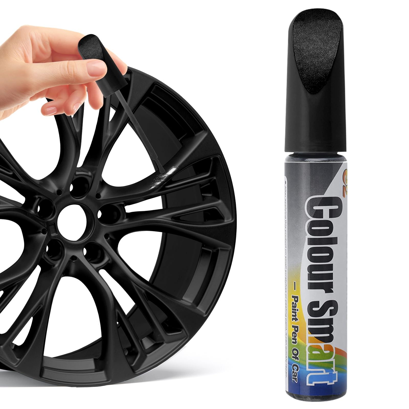 Vagcars Black Touch Up Paint For Cars, Car Scratch Remover Pen, Auto Scratch Repair, 2 In 1 Automotive Paintscratch Remover, Universal Car Touch Up Paint Pen, Quick & Easy Solution To Repair Scratches (Black)