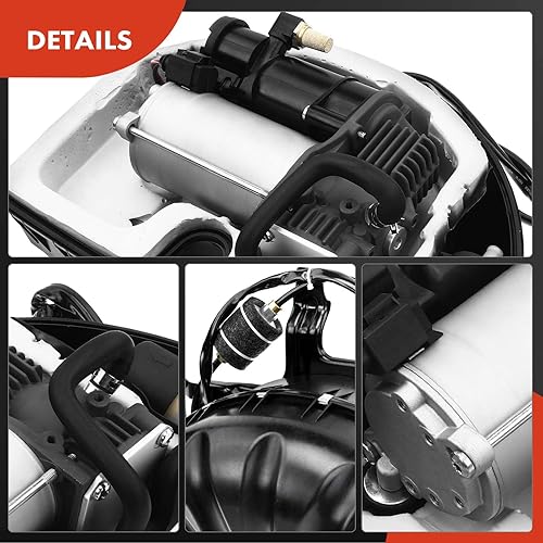 Miniatura 8 de A-Premium Compresor de suspensión neumática compatible con Land Rover Range Rover 2014-2021, Range Rover Sport 2014-2017, AMK OES, con soporte,