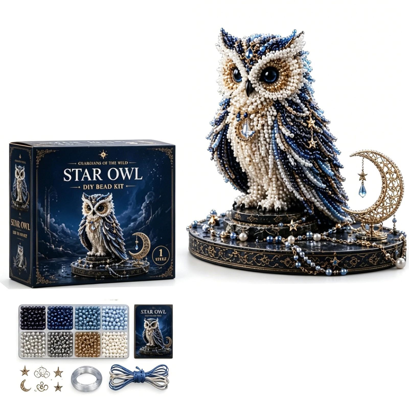 Kit de bordado de cuentas para hacer animales con set de inicio completo