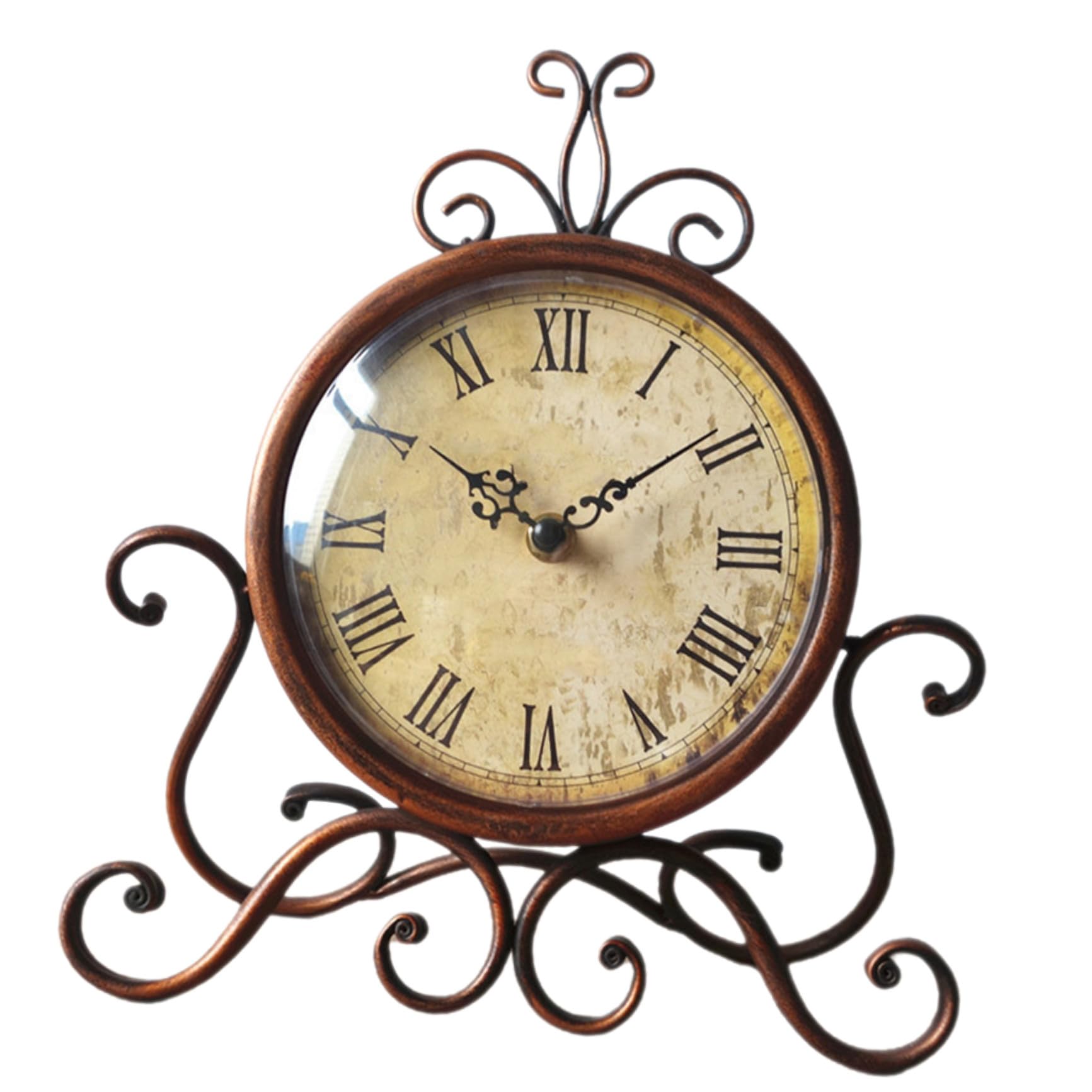 Reloj de mesa clásico silencioso para decorar estanterías de salones y oficinas