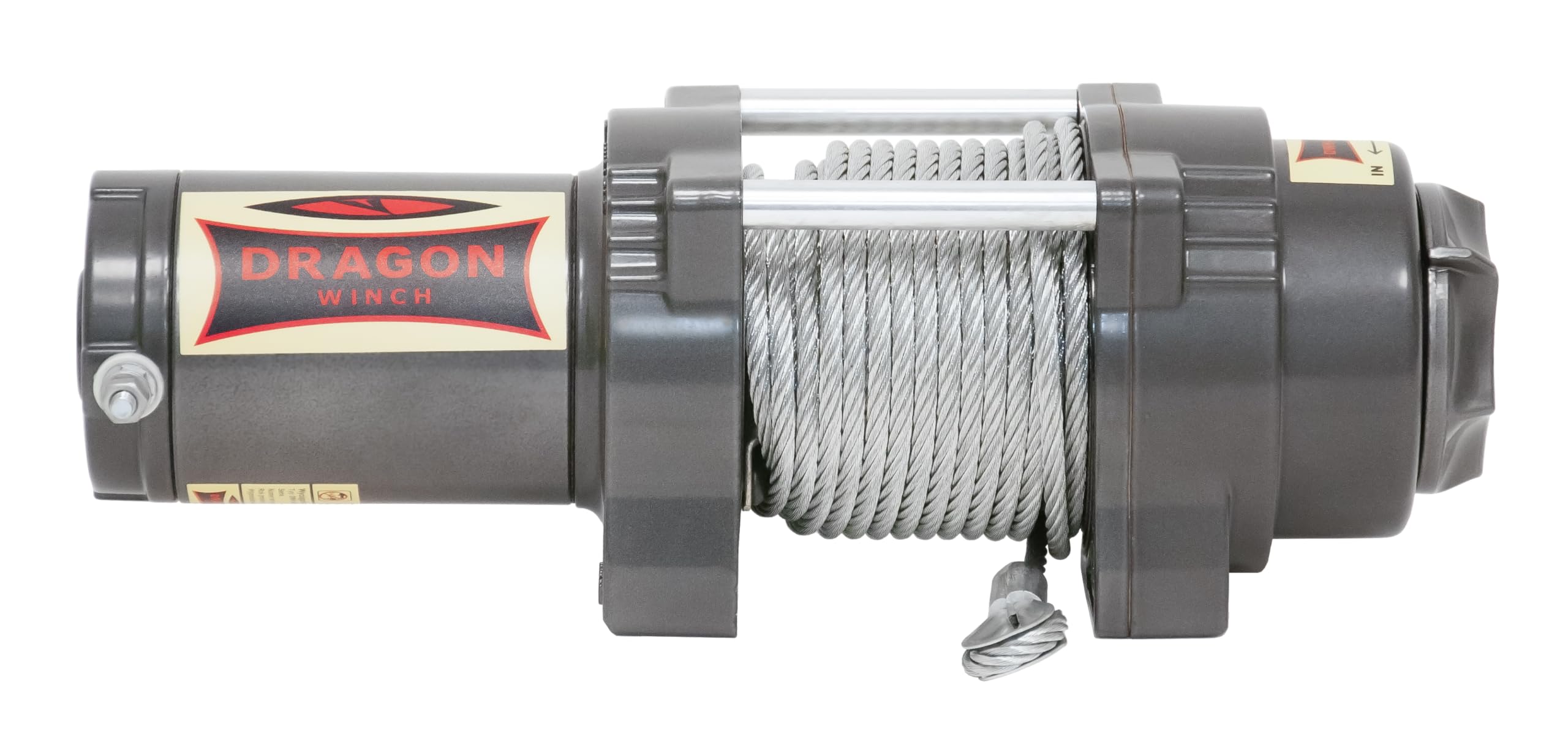 Dragon Winch Cabrestante eléctrico Highlander 12V | 4500 lbs 2041kg con Cuerda de acero 15m para arados, quads, ATV, UTV | Resistente al agua + control remoto inalámbrico y accesorios para Cabestrante