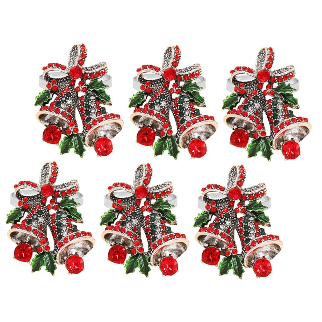 Cabilock 2 Sätze Weihnachtsserviettenringe Weihnachtsdeko Küche Christmas Decorations Table Neon Weihnachtsgirlande Gold Weihnachten Serviettenschnalle Serviettenring Halter 6 Stück * 2