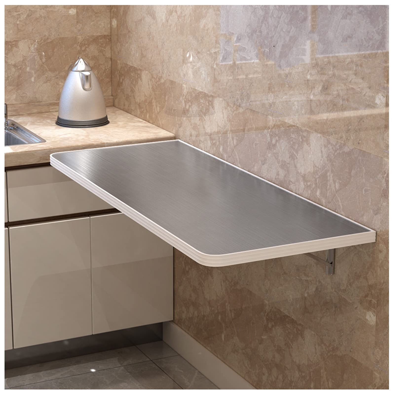 Table pliante murale pour un coin repas convivial dans la cuisine