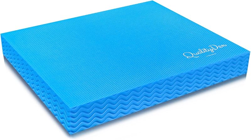 Quality Den Egyensúlyozó Párna - Csúszásmentes TPE Hab, 40x34x5 cm, Kék - Stabilitás és Koordináció Fejlesztő Edzőpárna, 150 kg Teherbírás