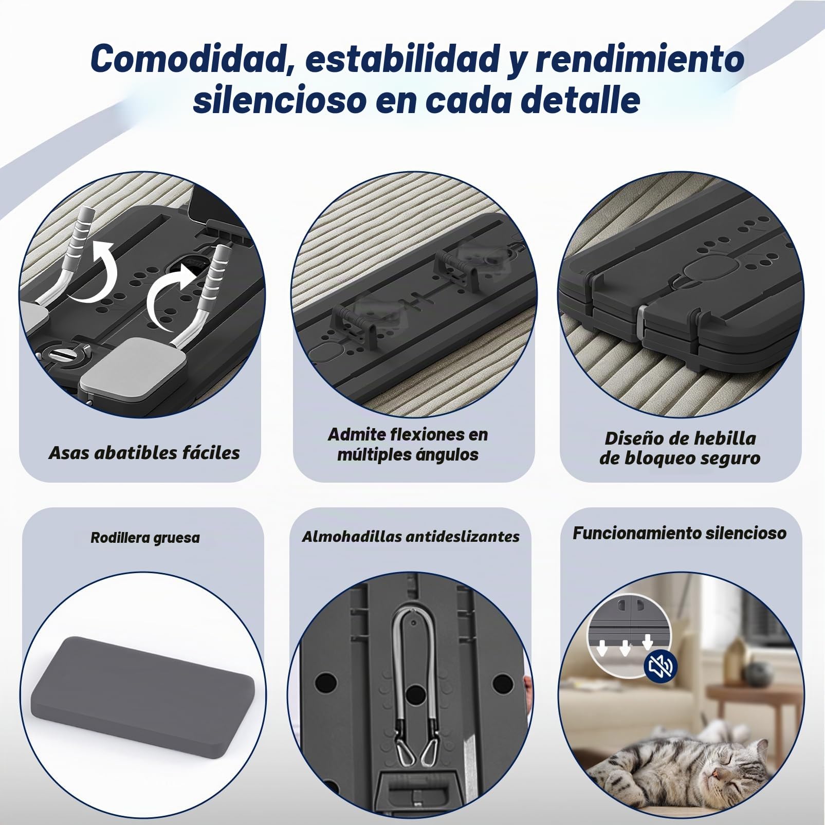 Tabla de Pilates en Casa,Pilates Reformer Multifuncional,Pilates Board | Maquina Abdominales Plegable,Cuerda de Tensión,Reformer Pilates Maquina con Push Up para Ejercicio en Casa