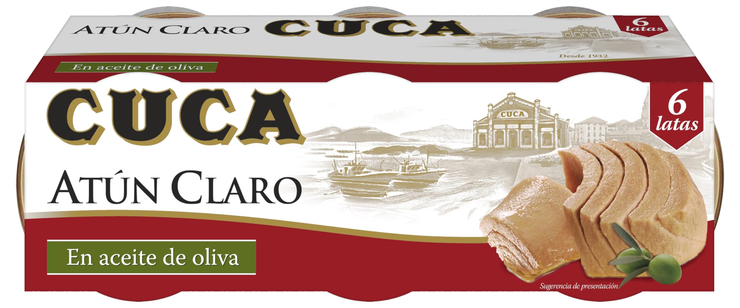 Cuca Atún claro en aceite de oliva, pack 6 x 65gr